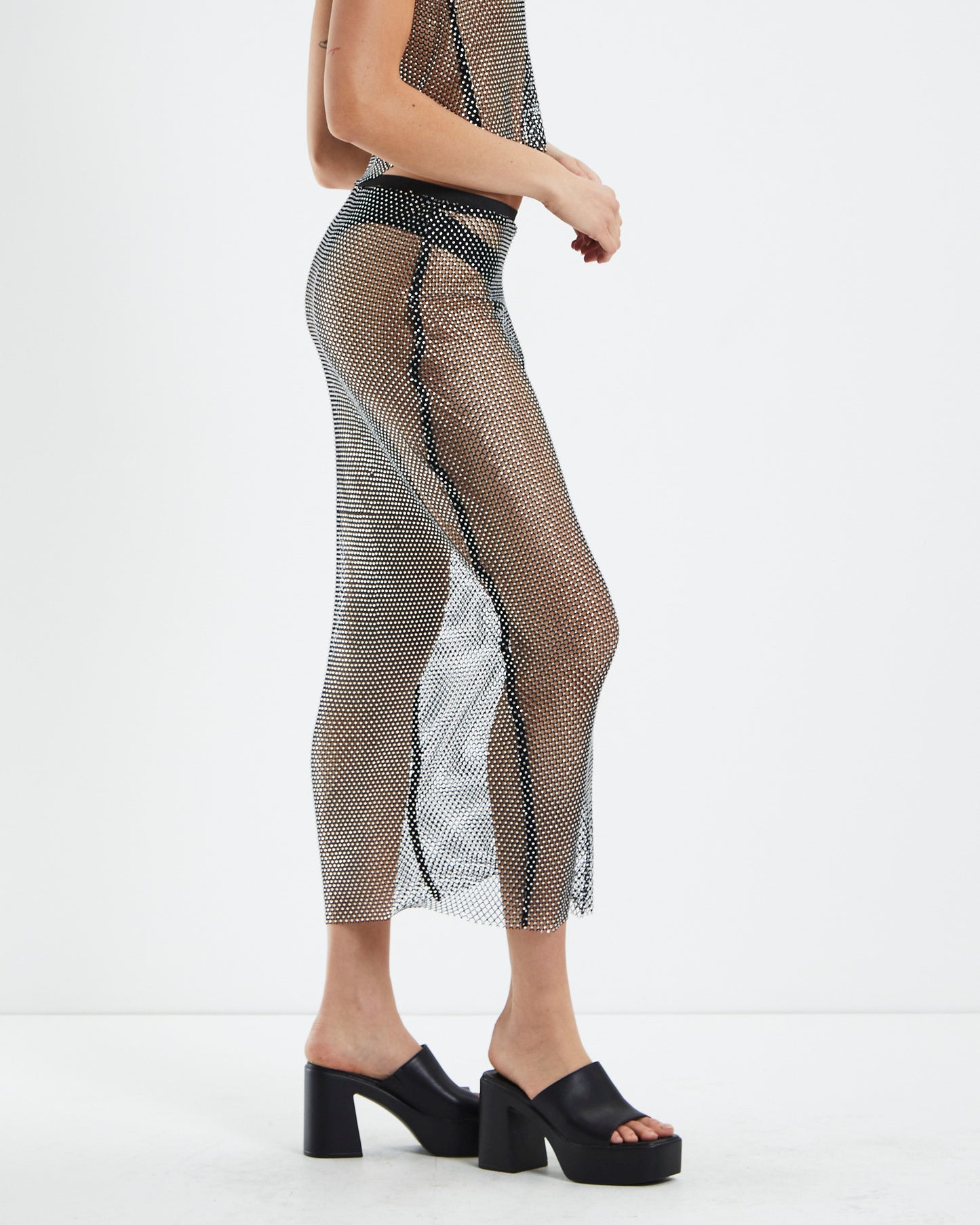Elektra Rhe Mesh Low Rise Skirt