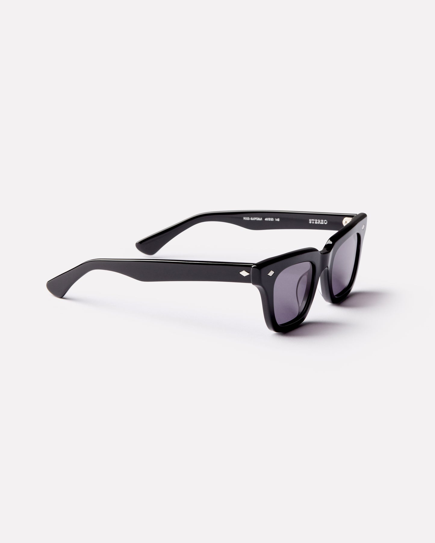 Stereo Sunglasses in Polished Black