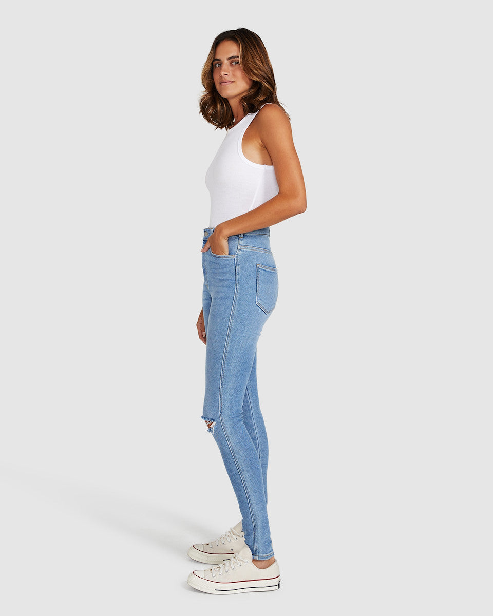 Moxy Ripped Denim Jeans Light DENIM