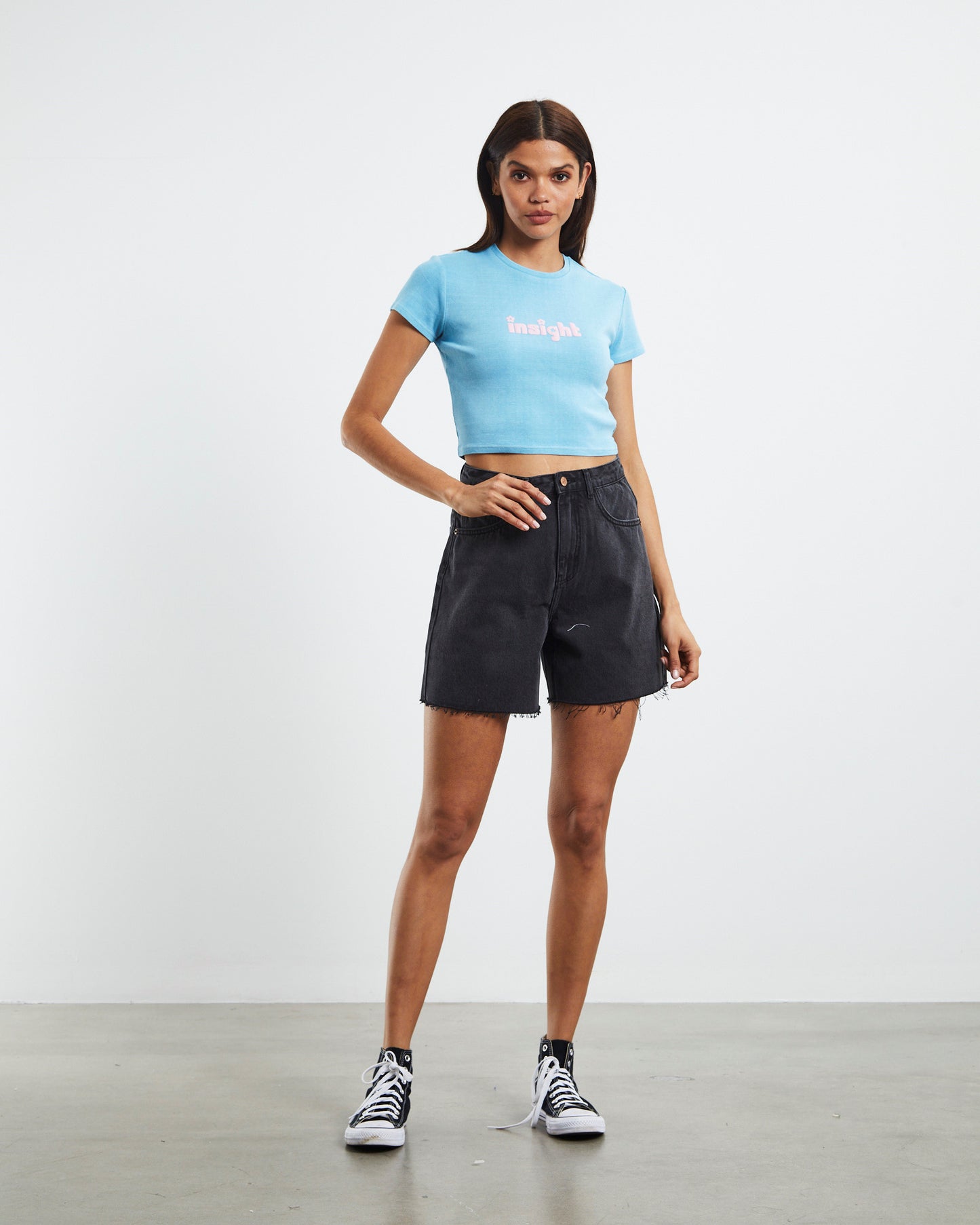 Vinnie Vintage Denim Shorts After Dark Black