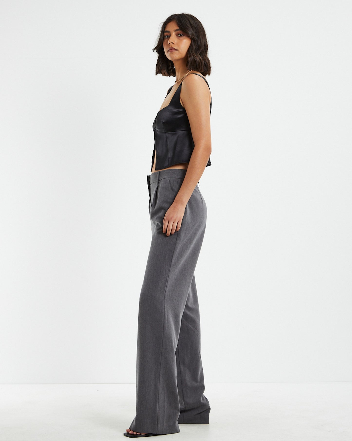 Stella Silky Corset Top Black