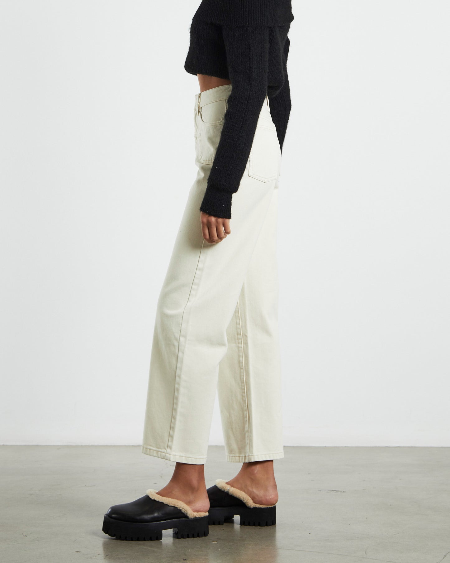 Clover Straight Leg Jeans Cream