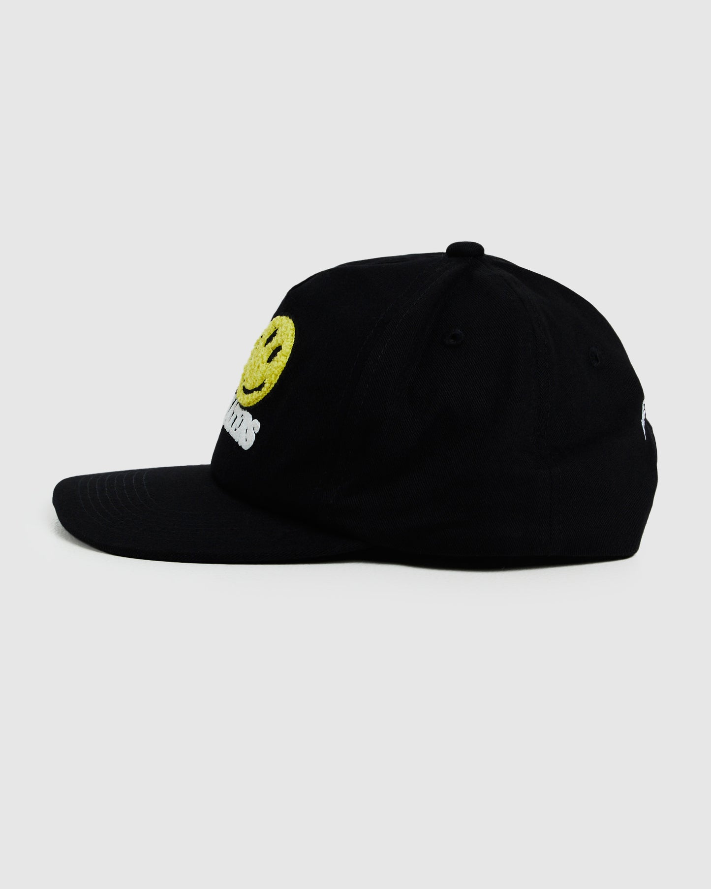 Smiley Haters 5 Panel Hat Vintage Black