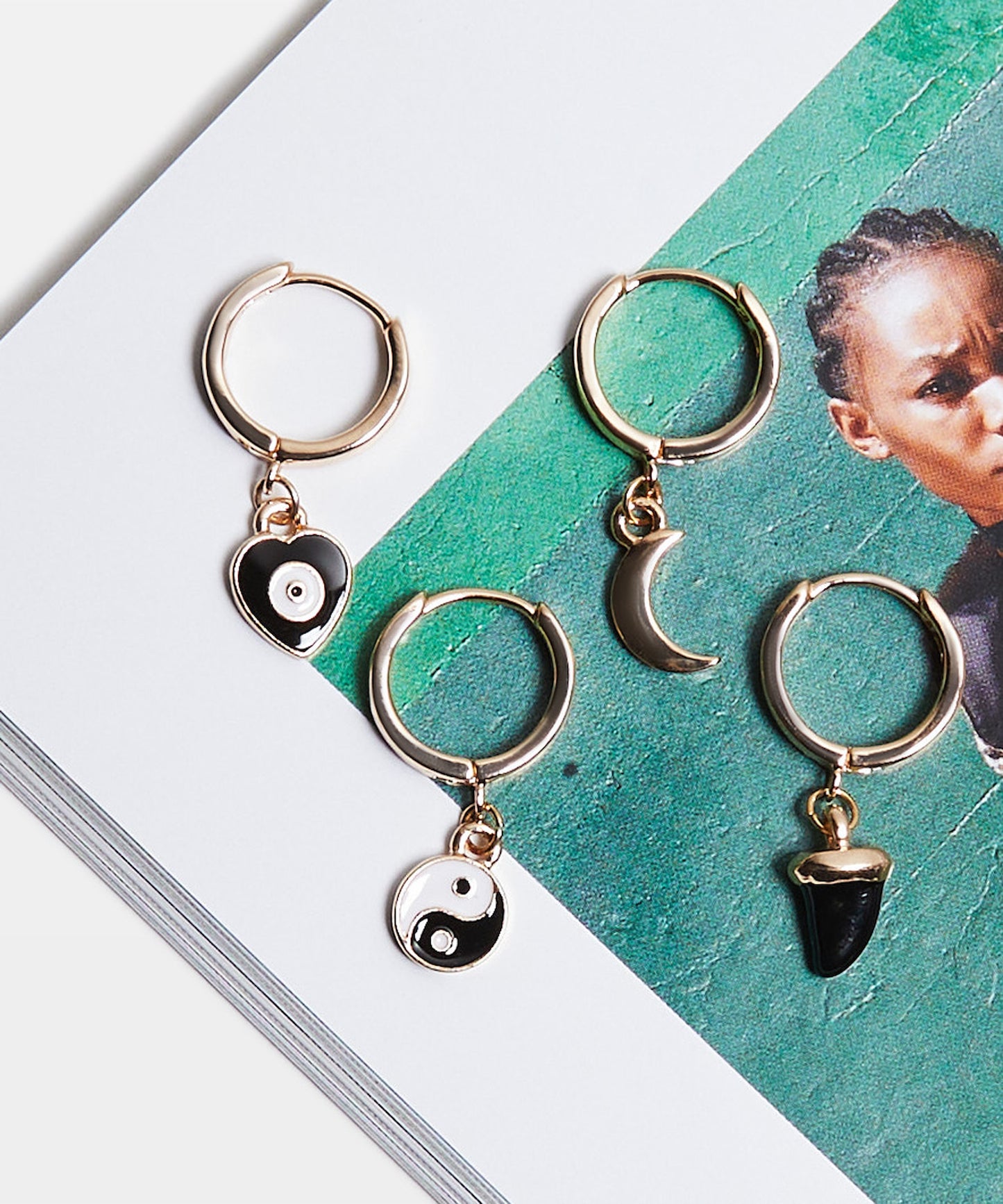 Artie Coloured Charm Earrgs