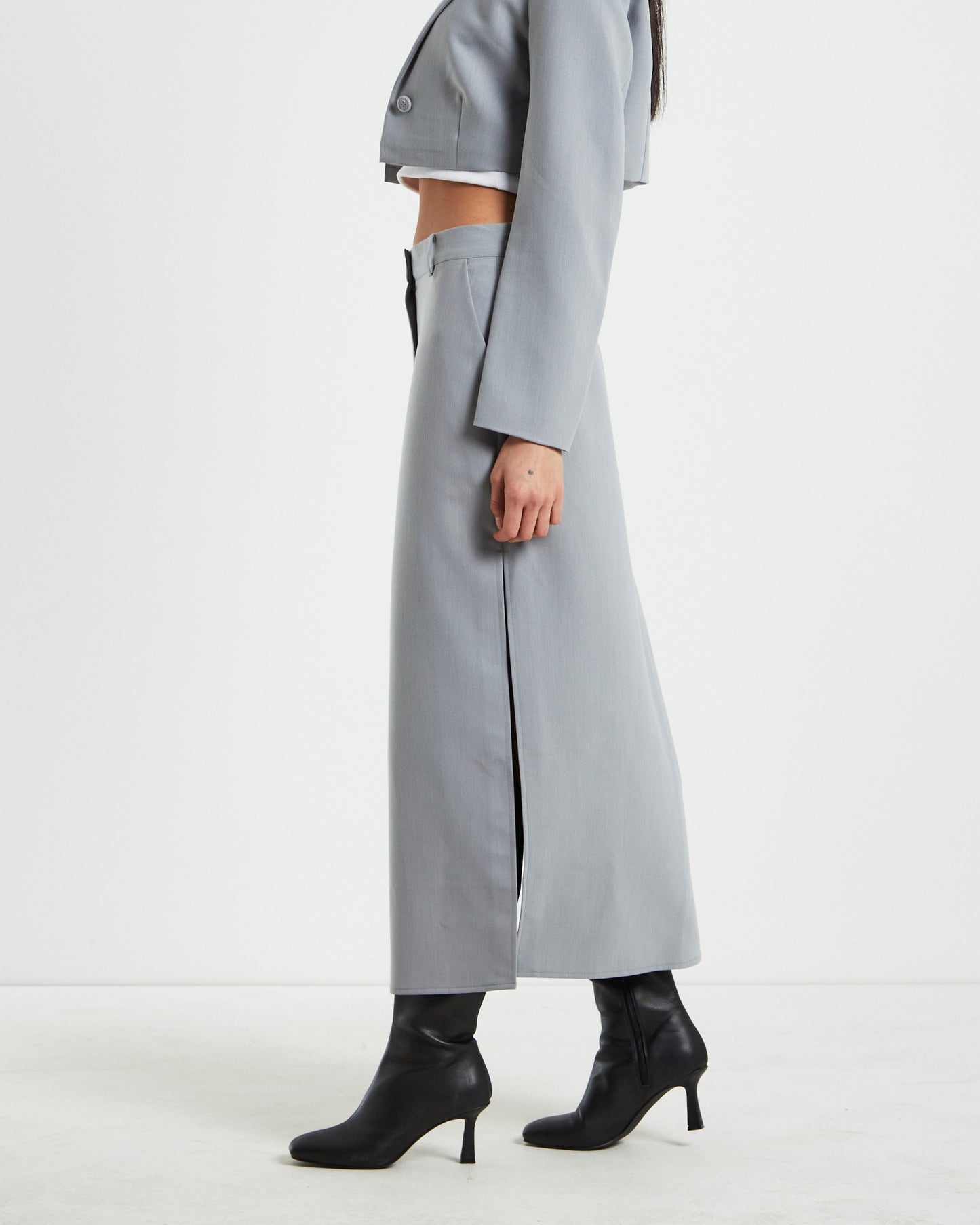 Myla Tailored Pencil Skirt Dove Grey