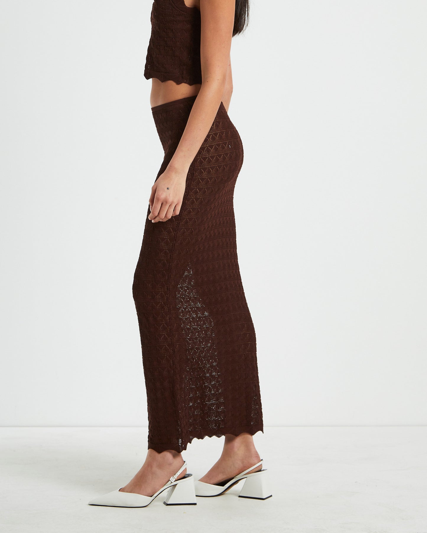 Eleanora Lace Knit Maxi Skirt