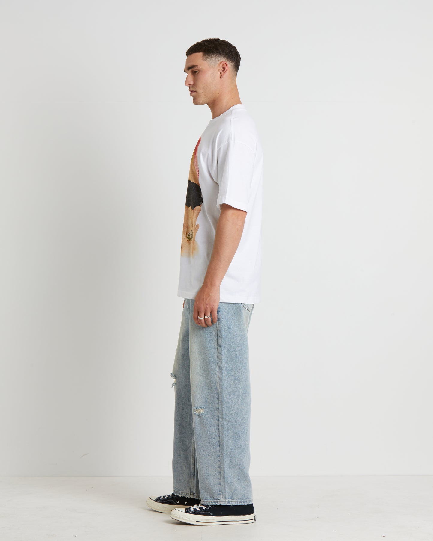 Hasbulla Ring Short Sleeve T-Shirt in White