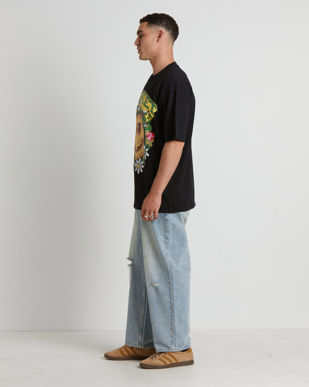 Smiley Decomposition Short Sleeve T-Shirt in Vintage Black VINTAGE BLACK