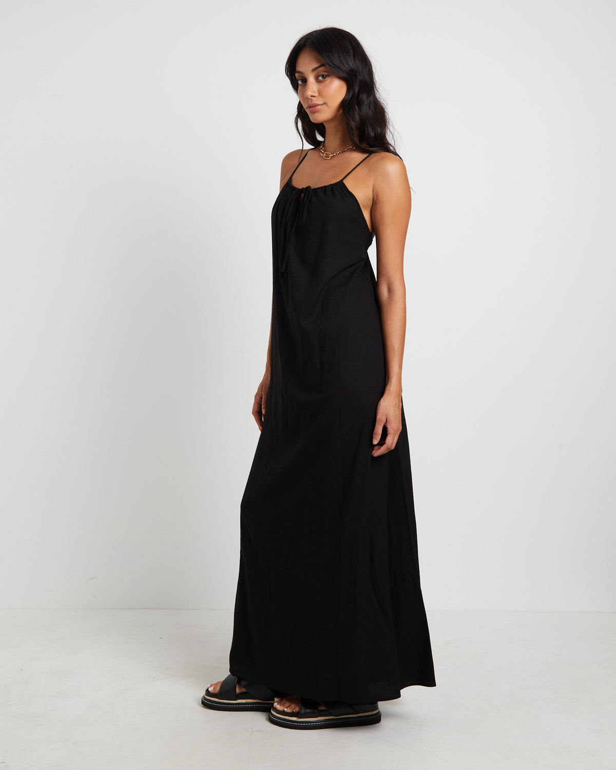 Mischa Maxi Dress in Black BLACK
