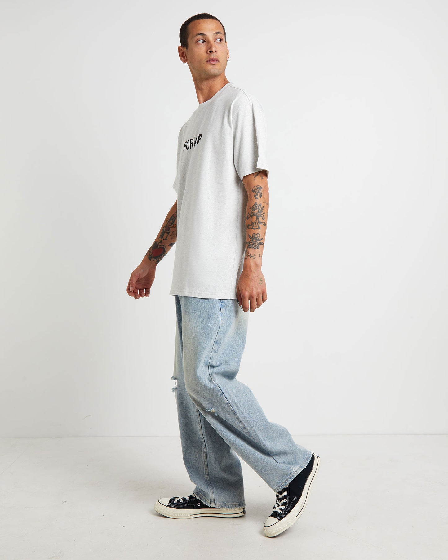 Legacy Short Sleeve T-Shirt in Grey Marle