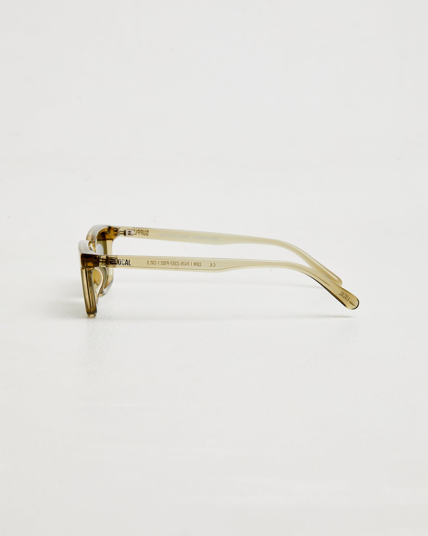 CBM Polished Sunglasses in Ochre Dark Green