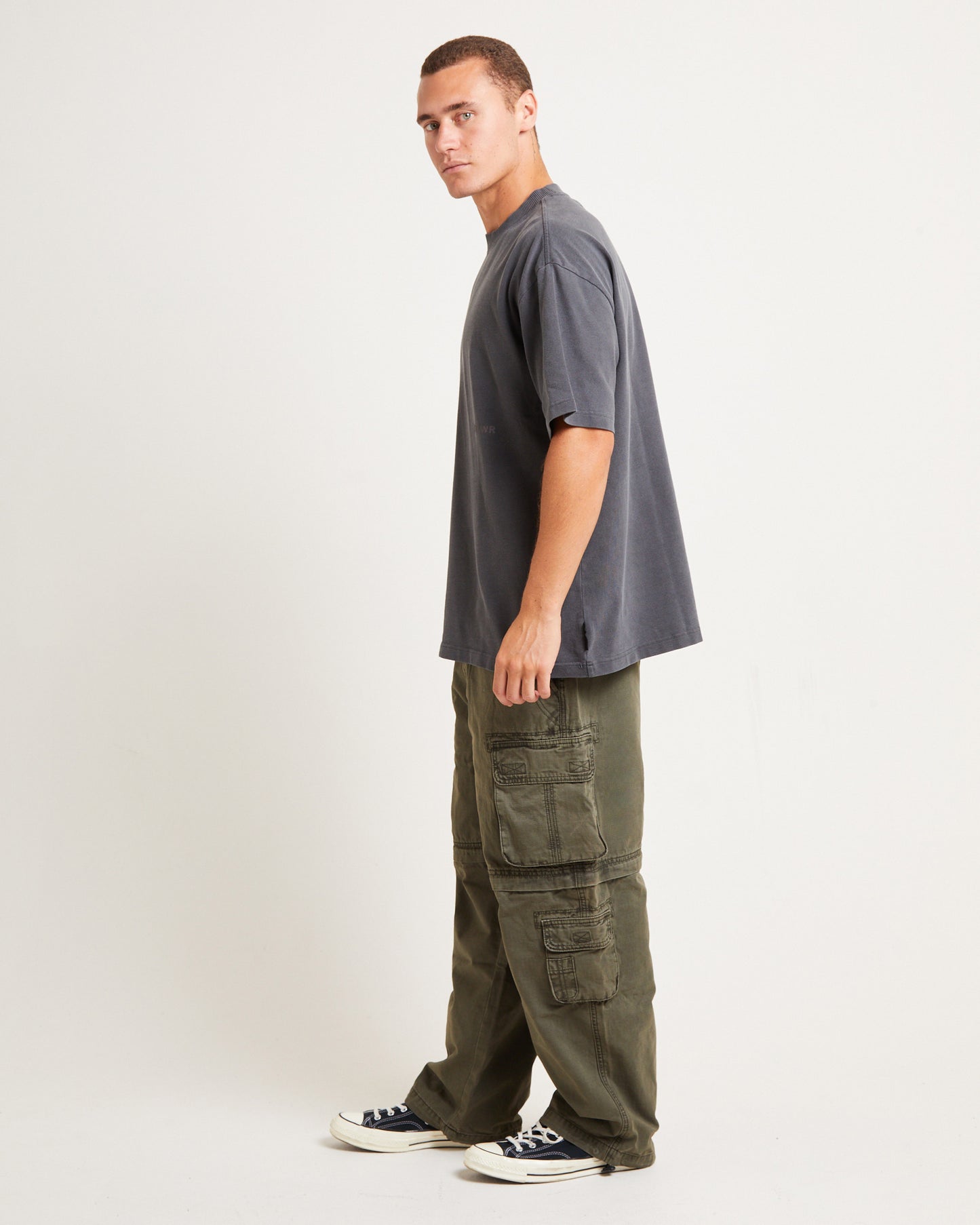 Relative Regulations Short Sleeve T-Shirt in Pewter Grey