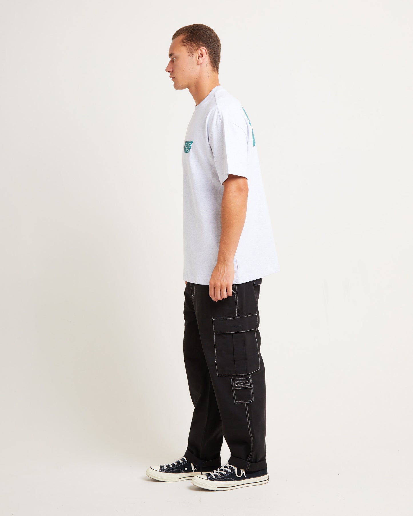 Puffy Short Sleeve T-Shirt in Frost Marle