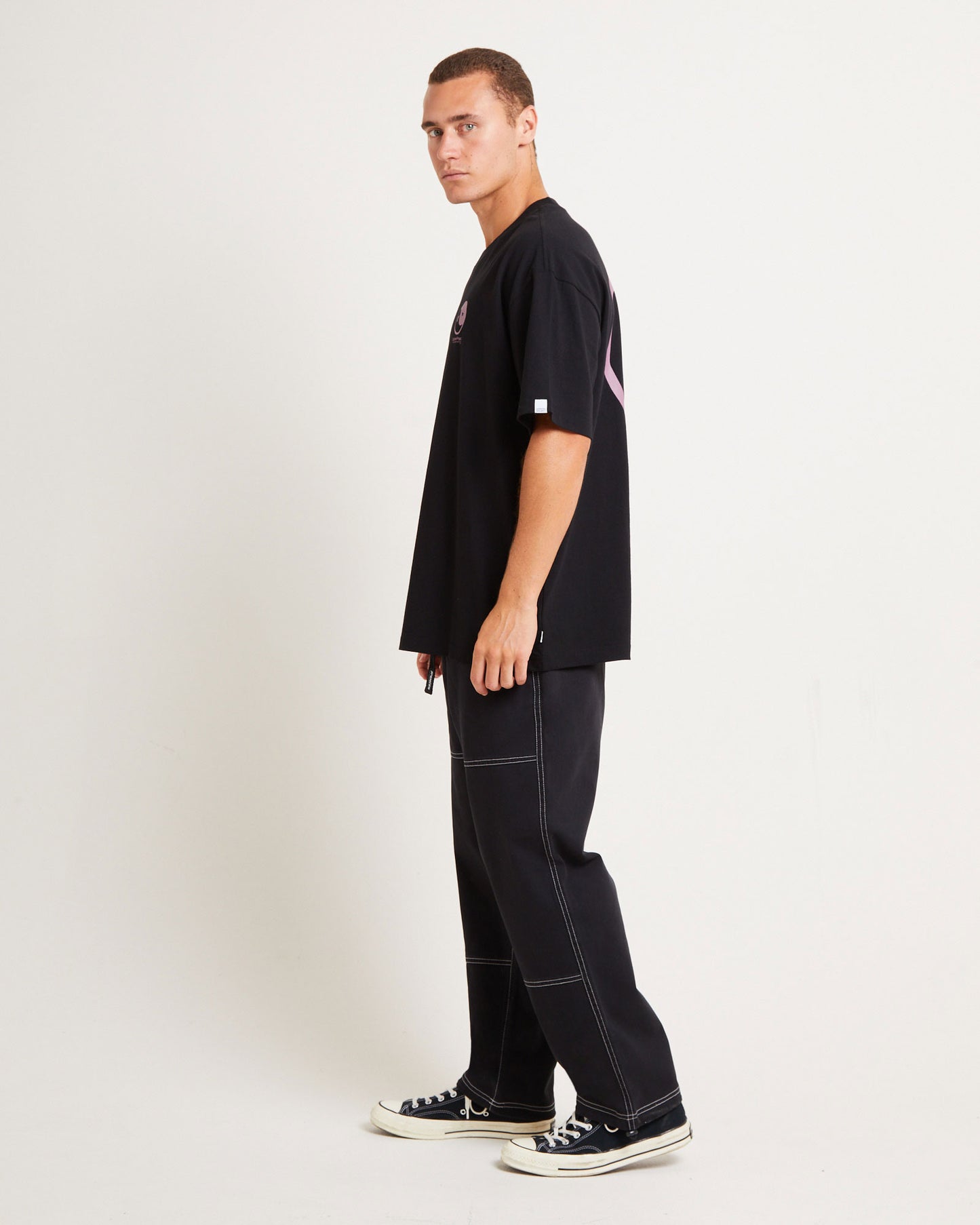 Peace Corp Short Sleeve T-Shirt in Black