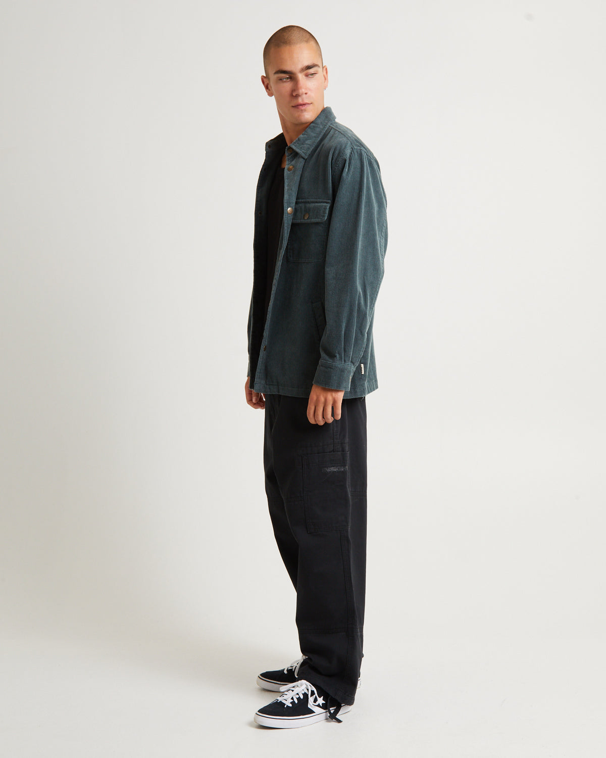 Conditions Cord Long Sleeve Overshirt TEAL