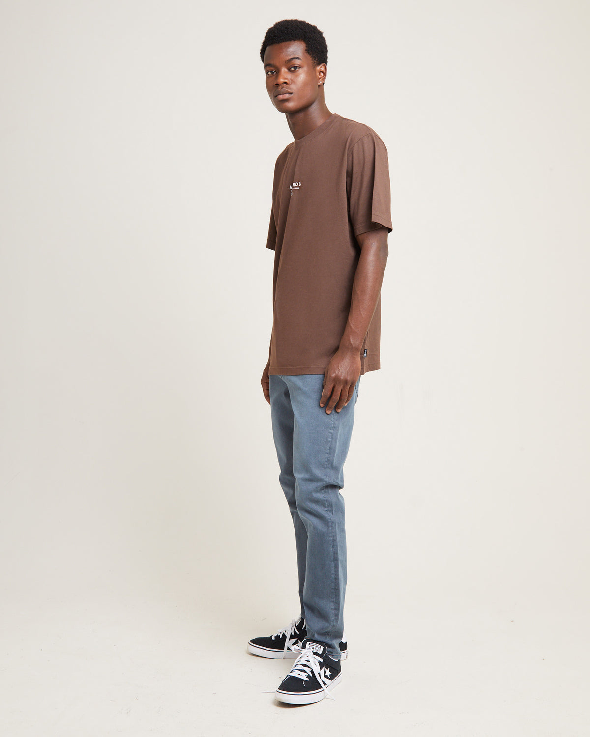 Space Recycled Retro Fit Short Sleeve T-Shirt Coffee COFFEE
