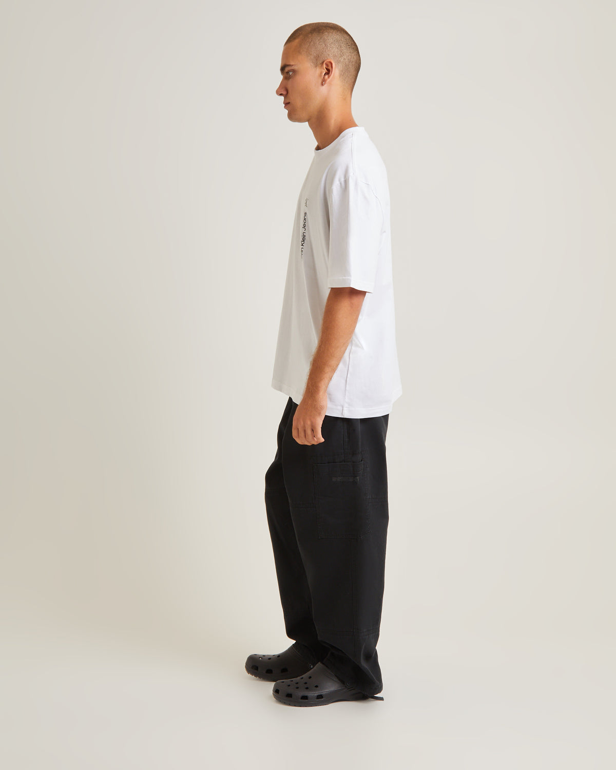 Vertical Institutional Short Sleeve T-Shirt BRIGHT WHITE