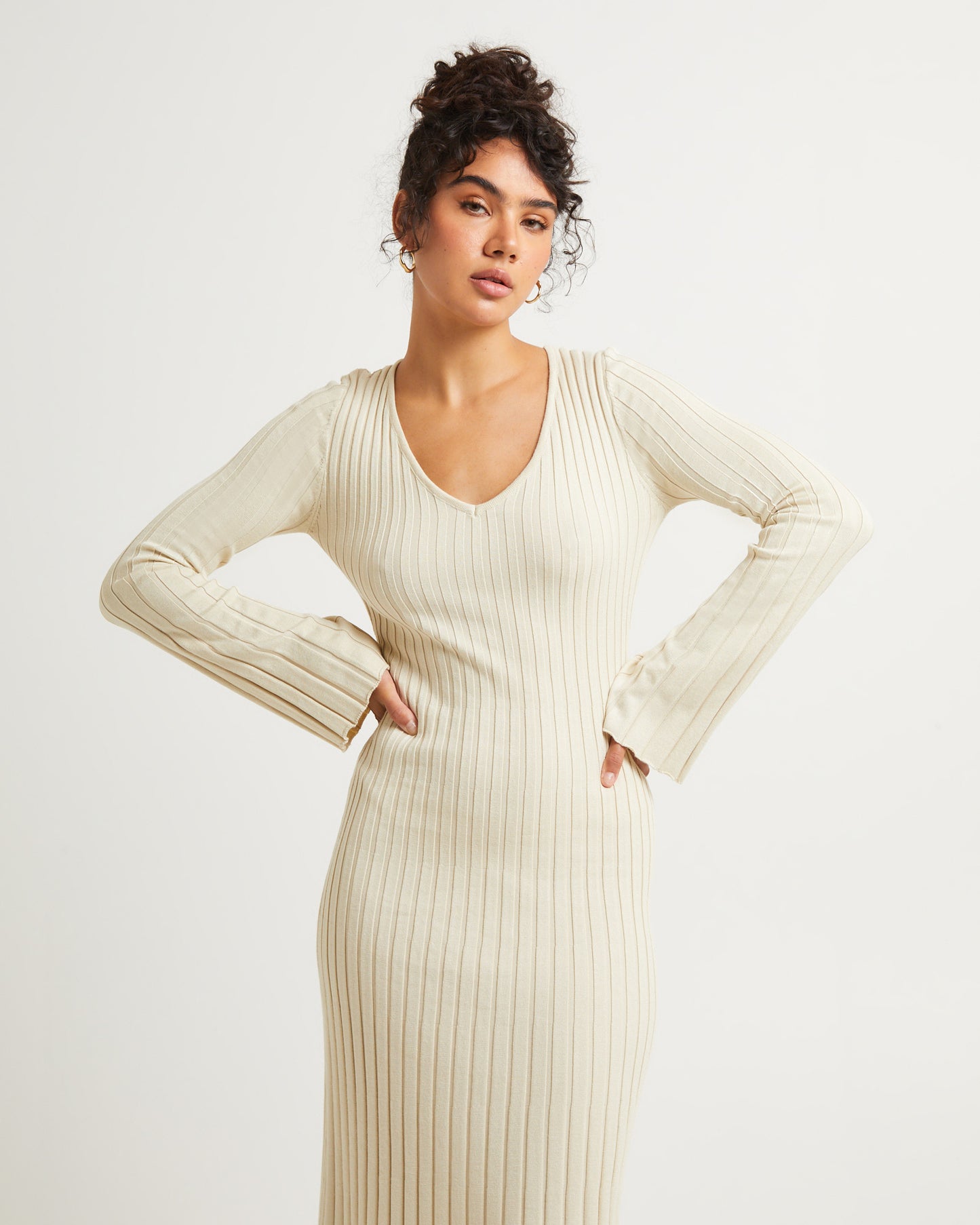 Sophie Long Sleeve Rib Knit Dress