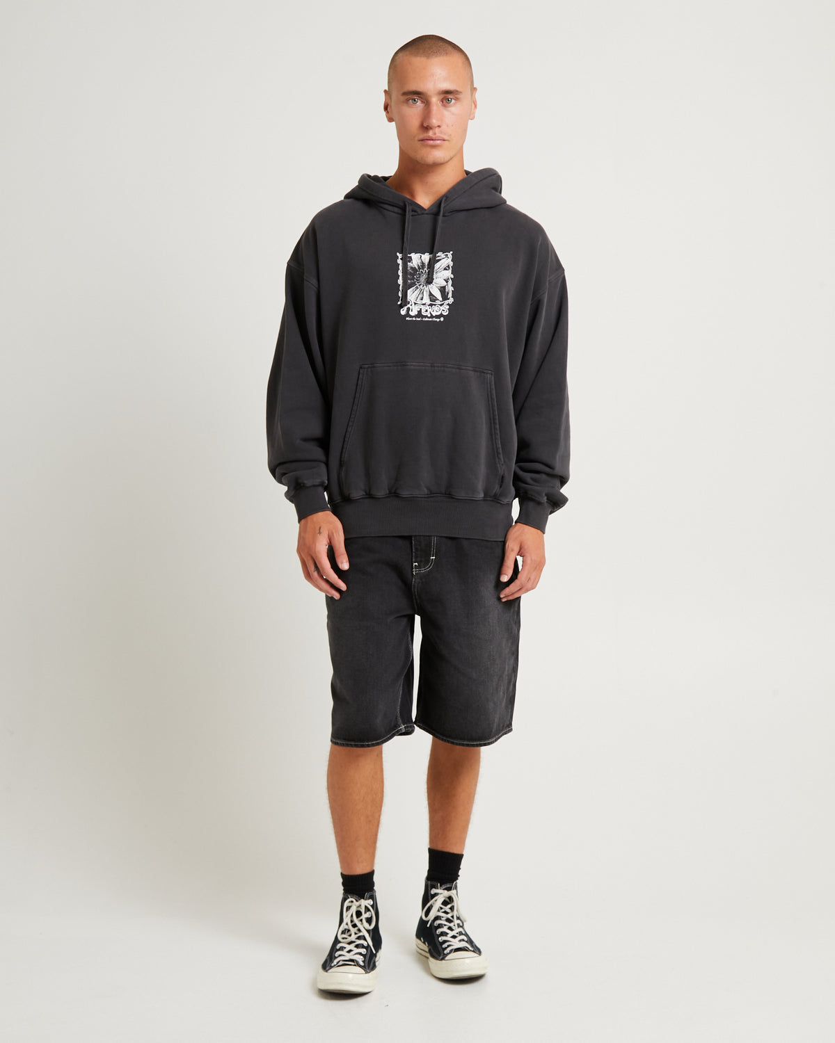 Sunflower Recycled Pull On Hoodie Charcoal CHAROCAL