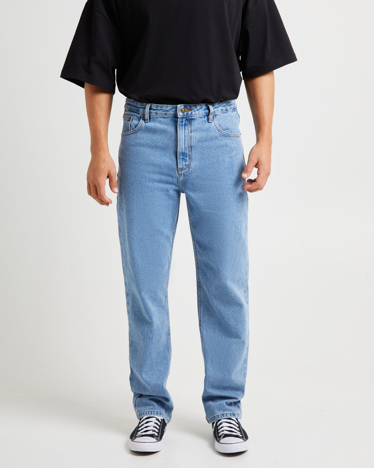 Fracture Straight Denim Jeans BLUE