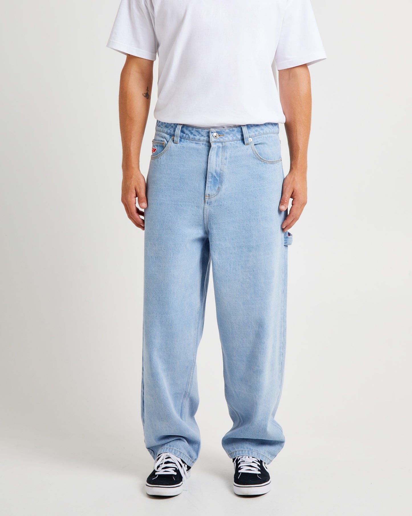Kay Embroided Wide Leg Denim Pants