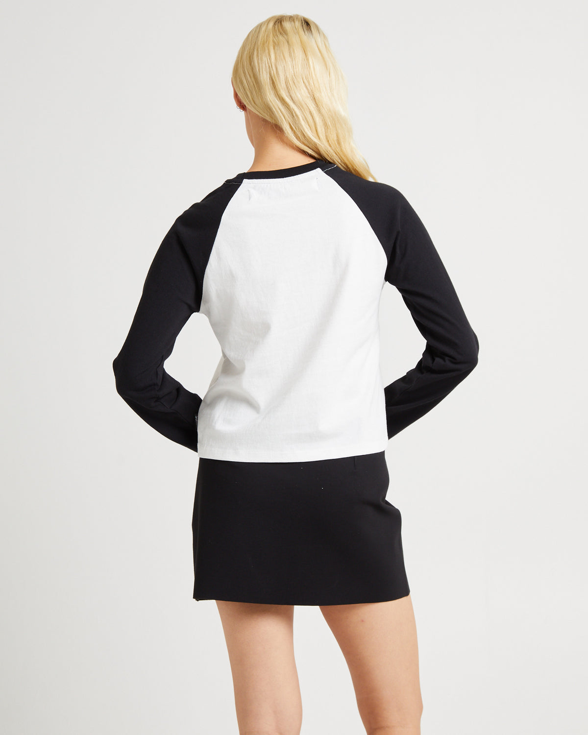 Cut But Psycho Long Sleeve Raglan T-Shirt WHITE