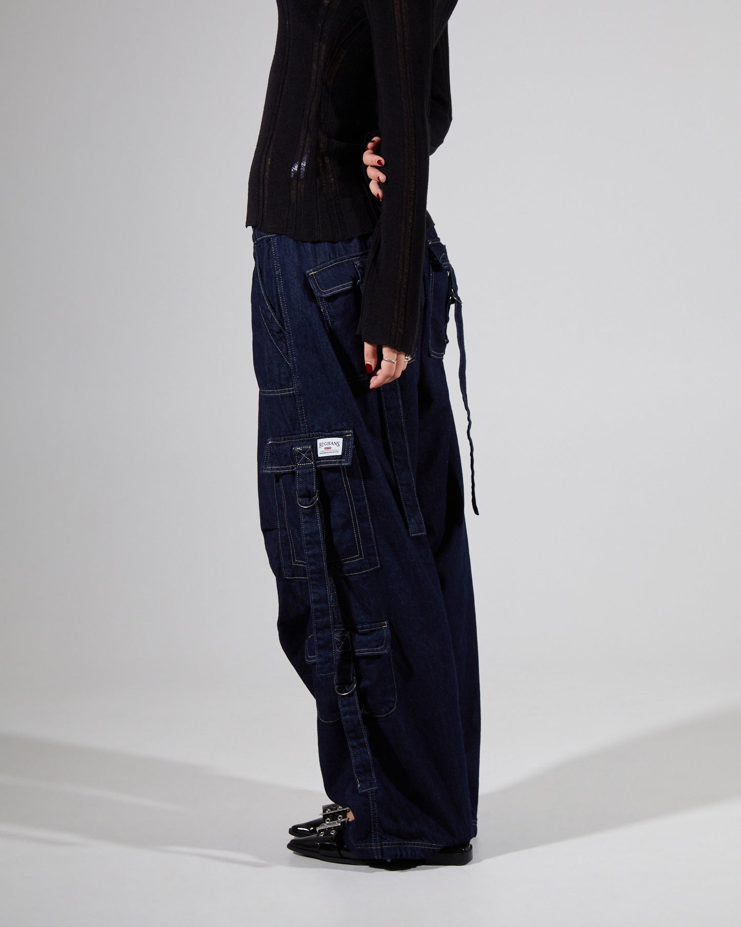 BDG Strappy Cargo Pants Rinse Denim
