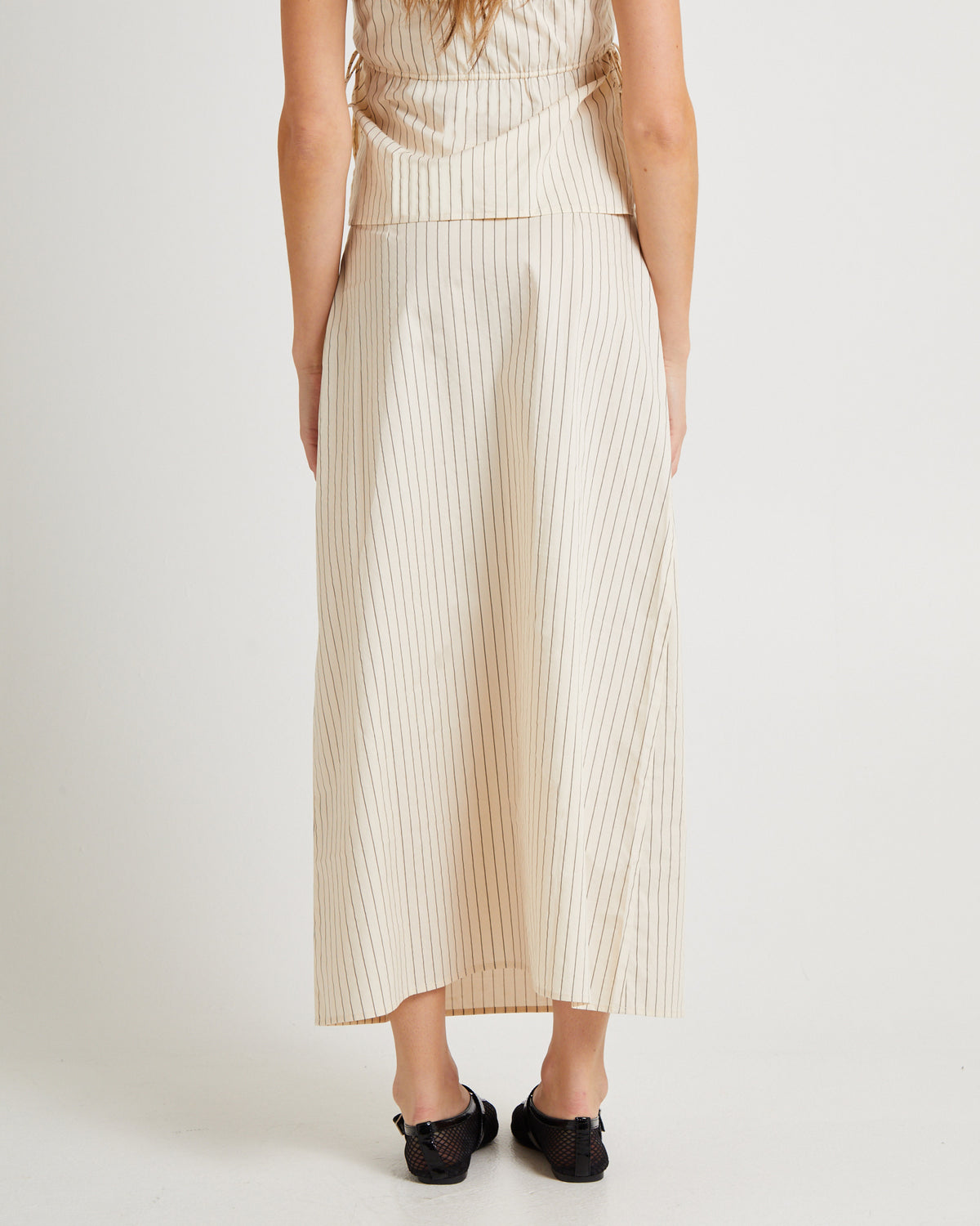 Bailey Stripe Maxi Skirt GREY STRIPE