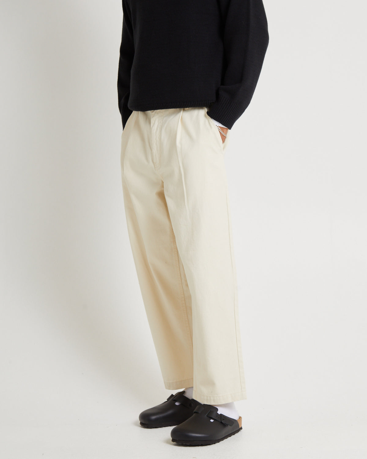 Fuller Pleated Chino Pants NATURAL