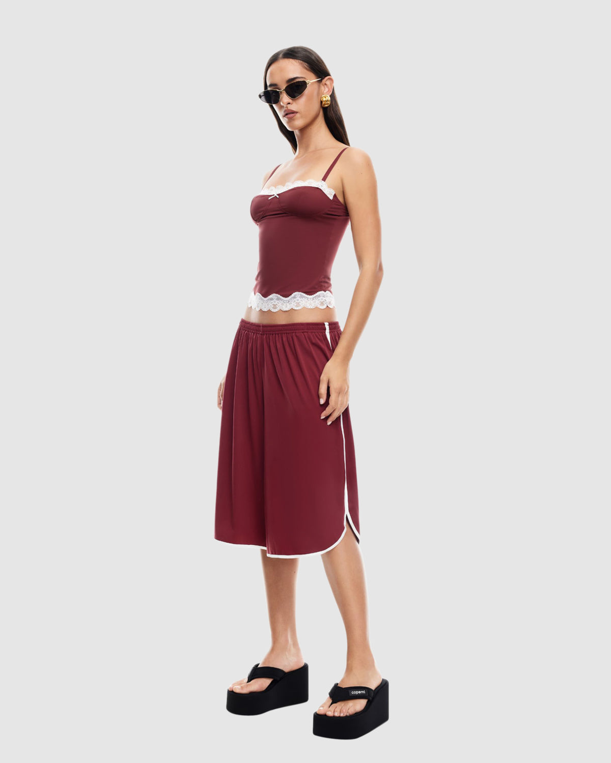 Top Model Cami Top BURGUNDY