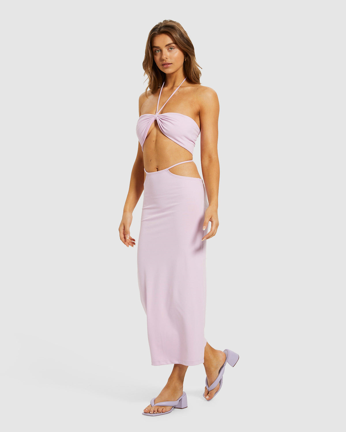 Kaylee Halter Bandeau Top LILAC