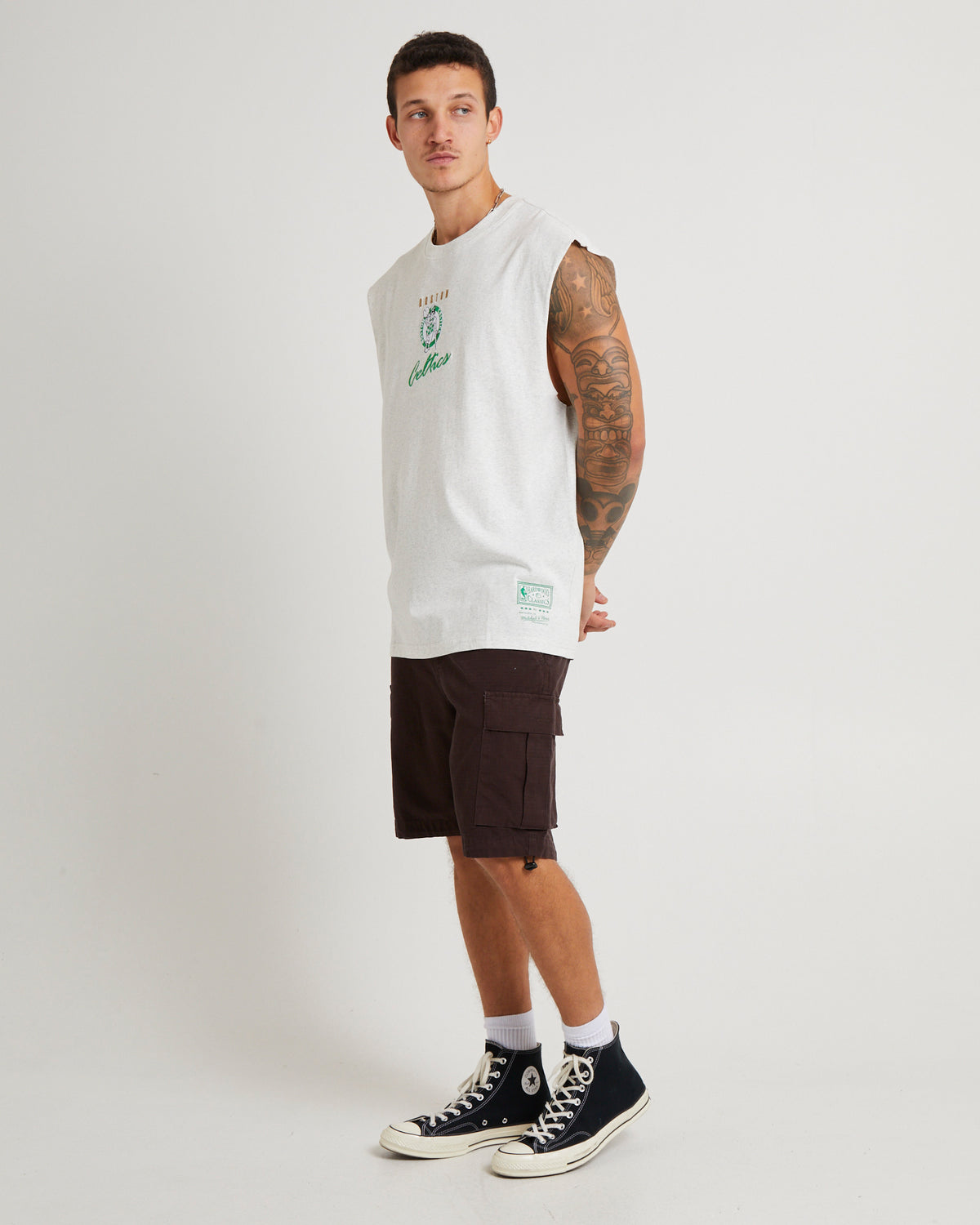 Tri Logo Muscle Celtics GREY