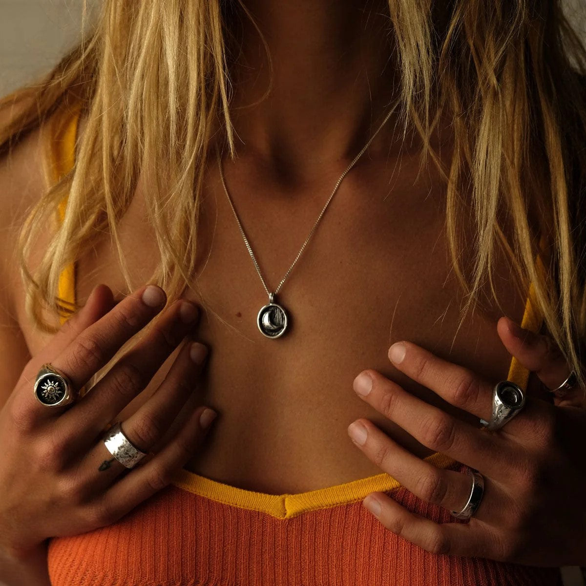 Day & Night Necklace Silver