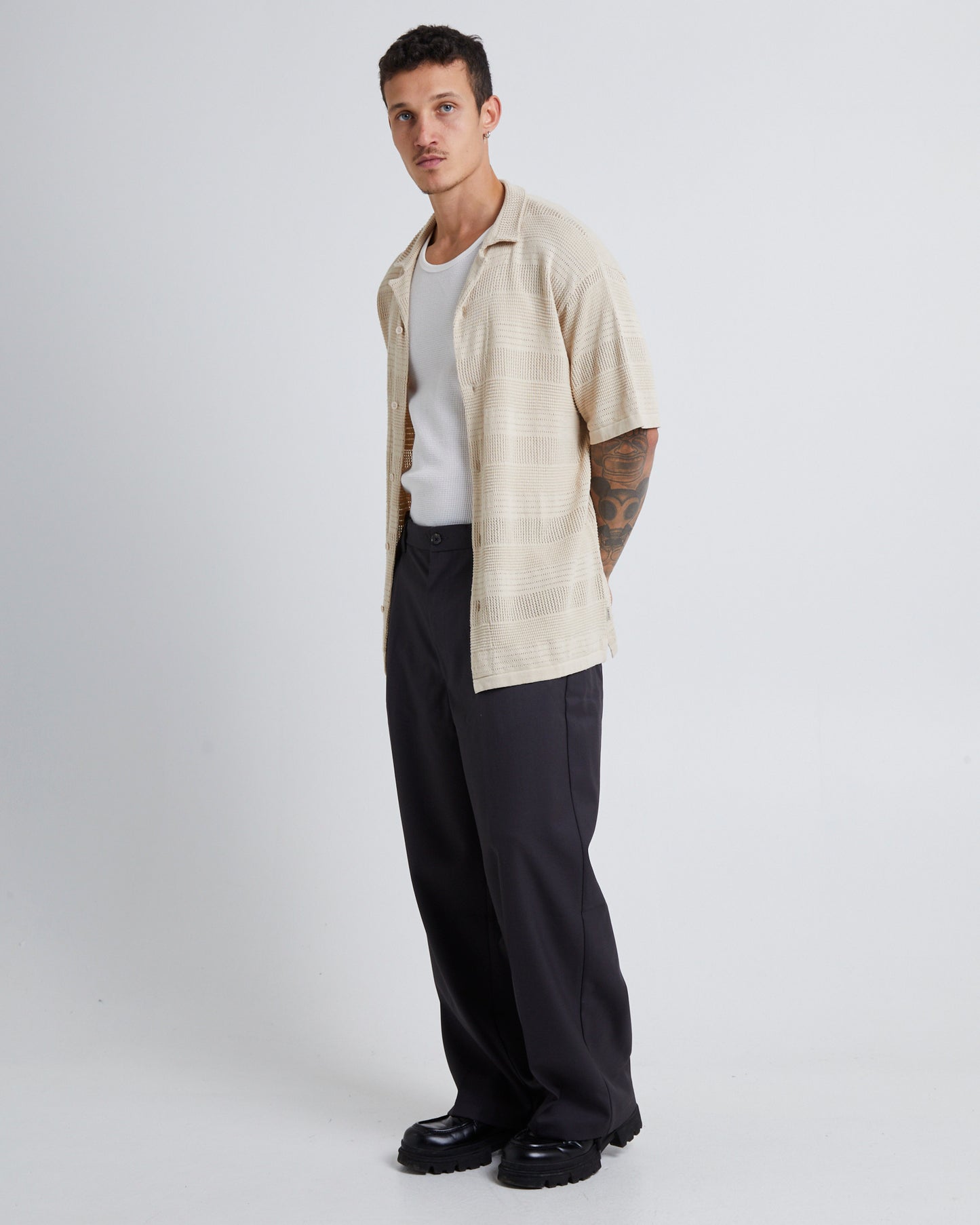 Knitted Short Sleeve Resort Shirt