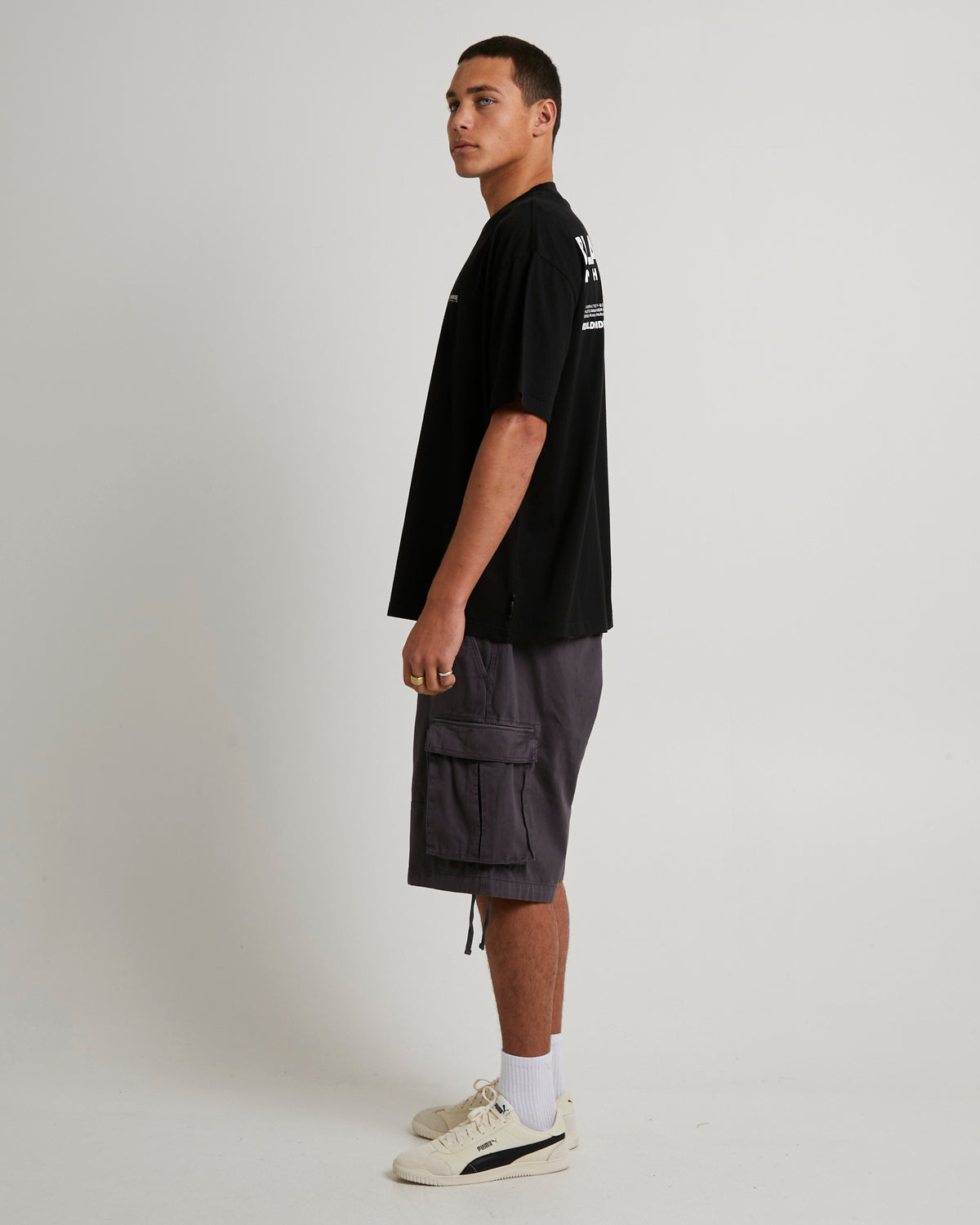 Nigh Short Sleeve T-Shirt WASHED BLACK