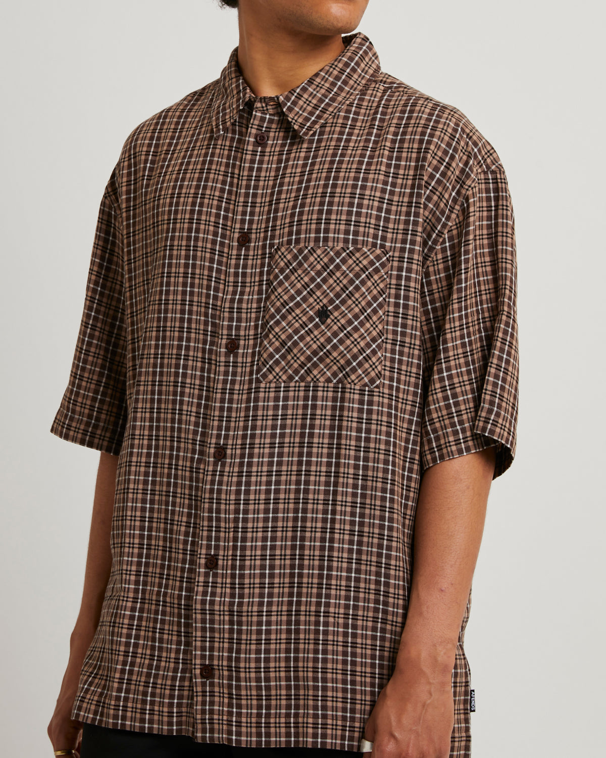 Hometown Short Sleeve Shirt COFFEE