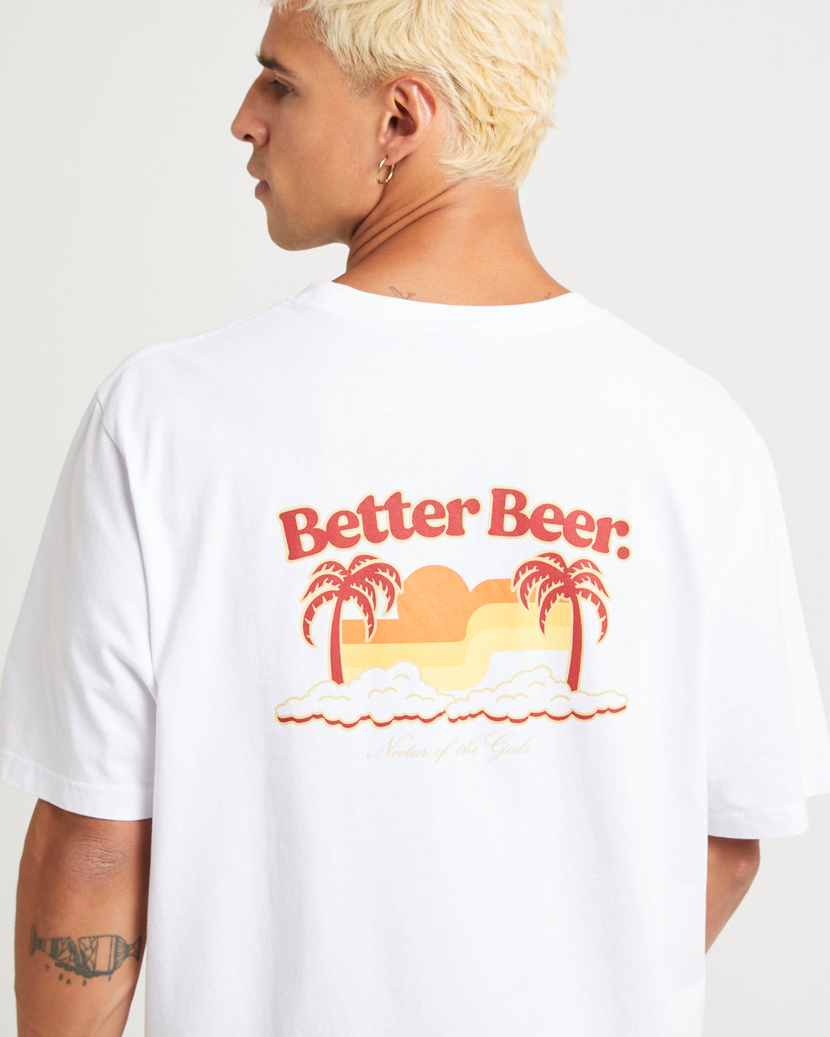 Oasis Print Short Sleeve T-Shirt WHITE