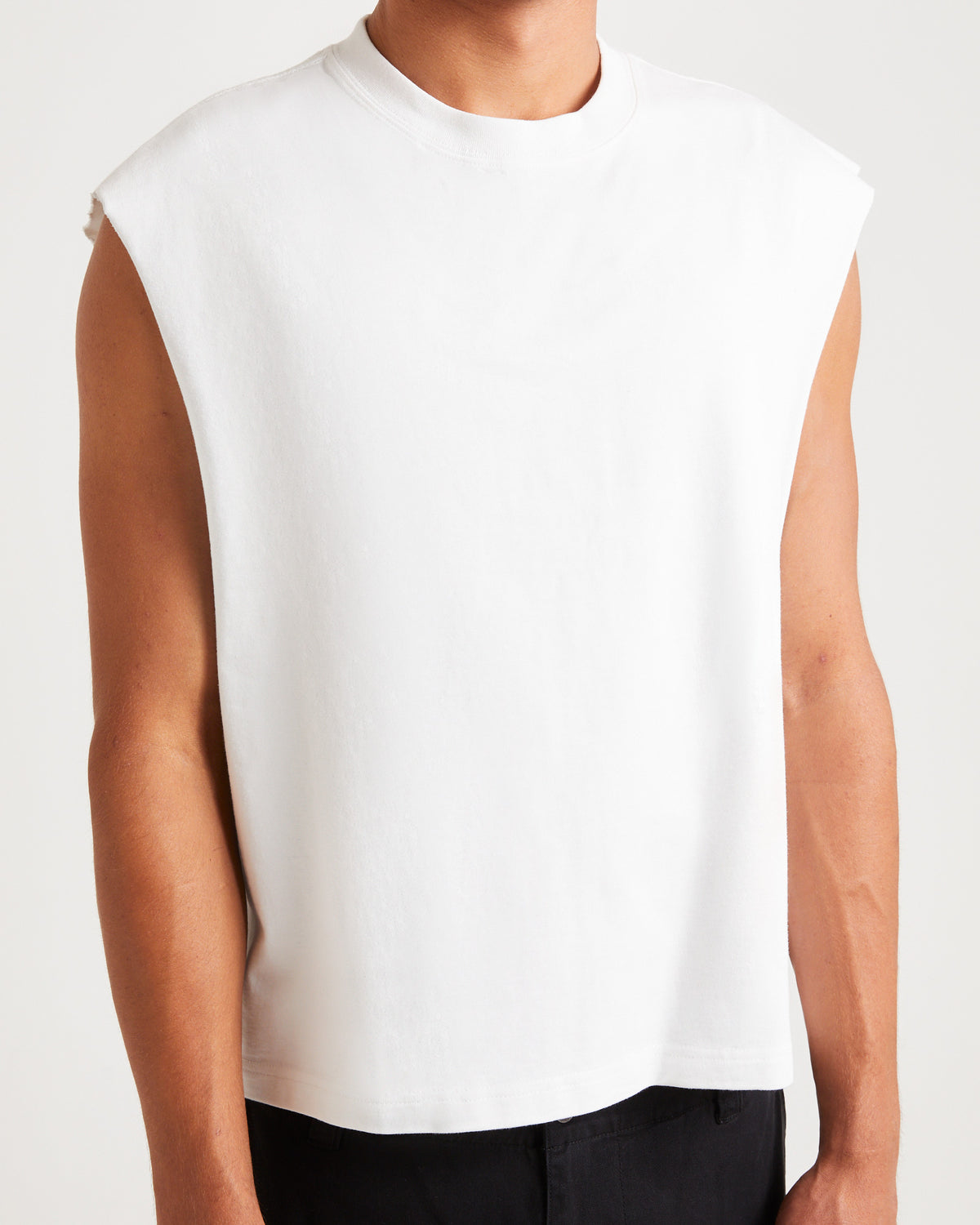 Box Sleeveless T-Shirt WHITE
