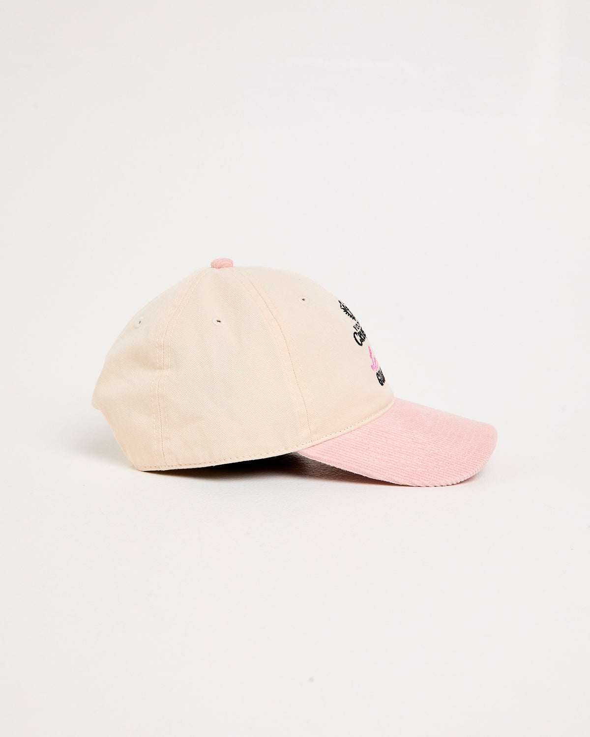 Vodka Cruiser Two Tone Cord Ball Park Cap IVORY/LIGHT PINK