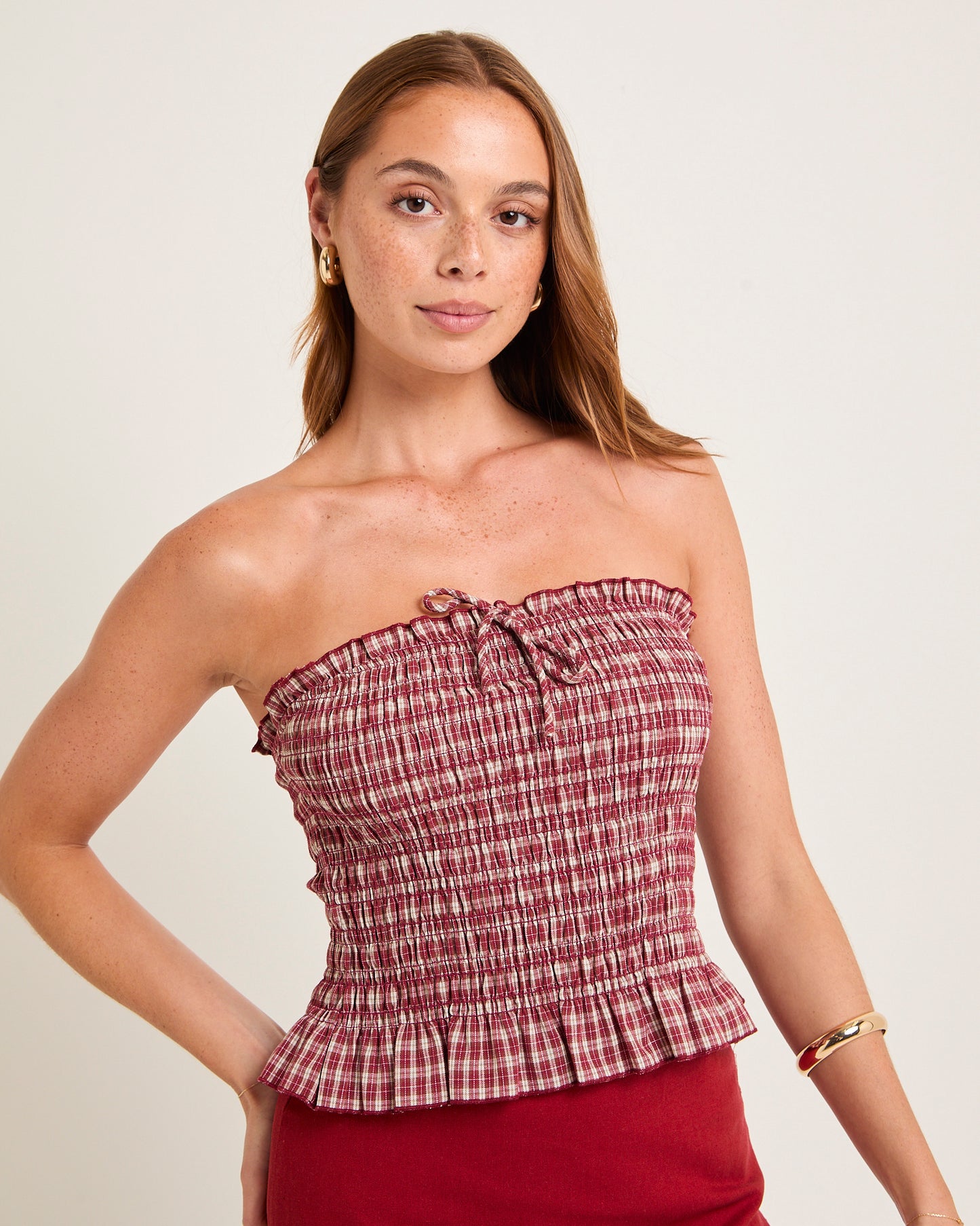 Sandra Gingham Bandeau