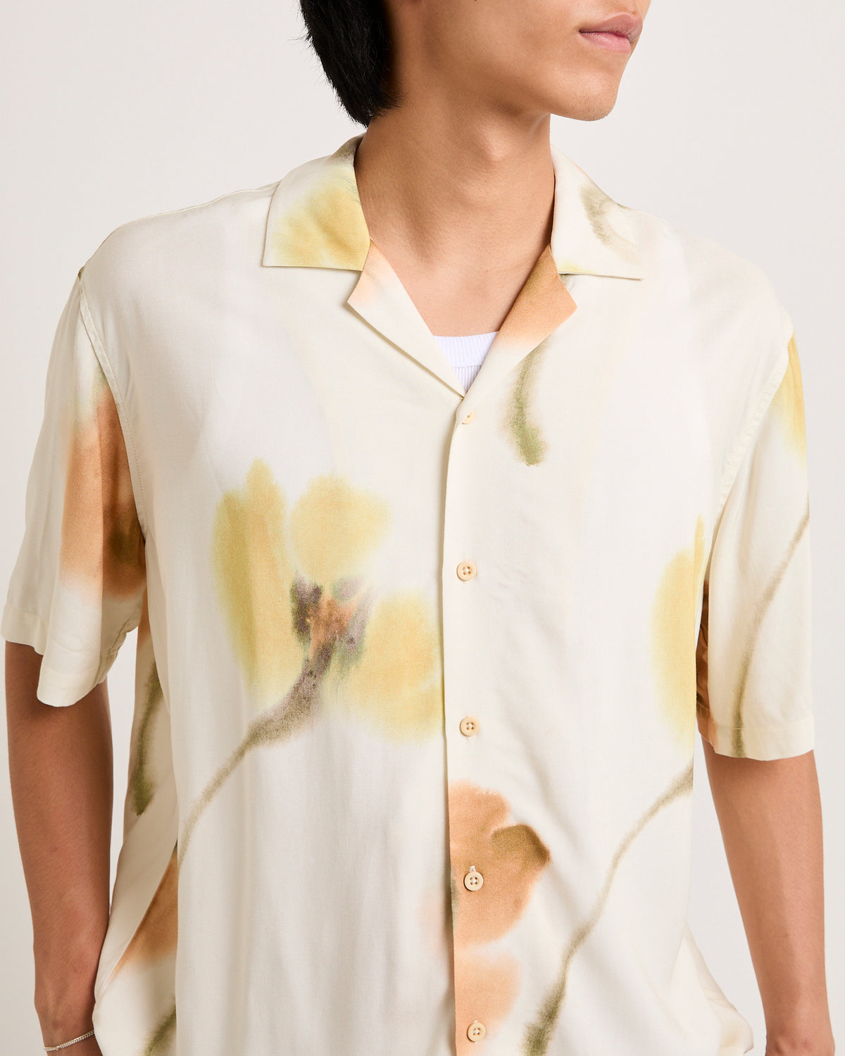 Alma Short Sleeve Resort Shirt WHITE