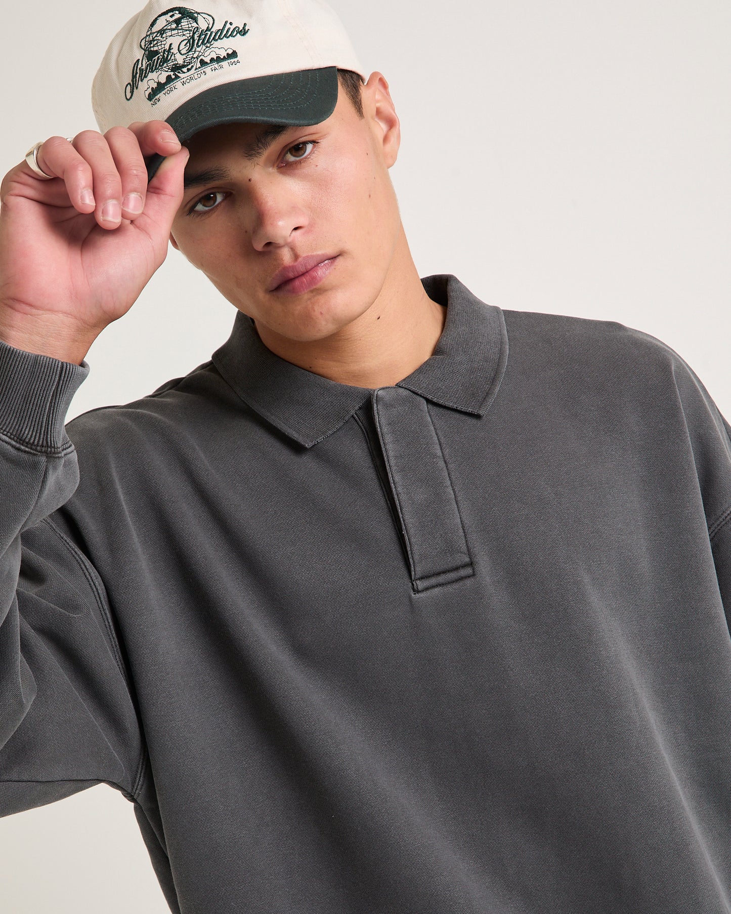 Script Fleece Polo Shirt