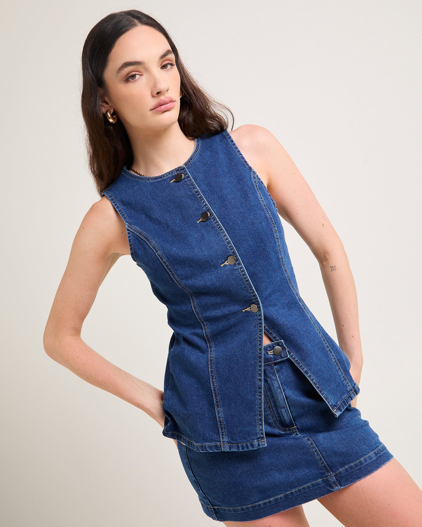 Harper Denim Vest