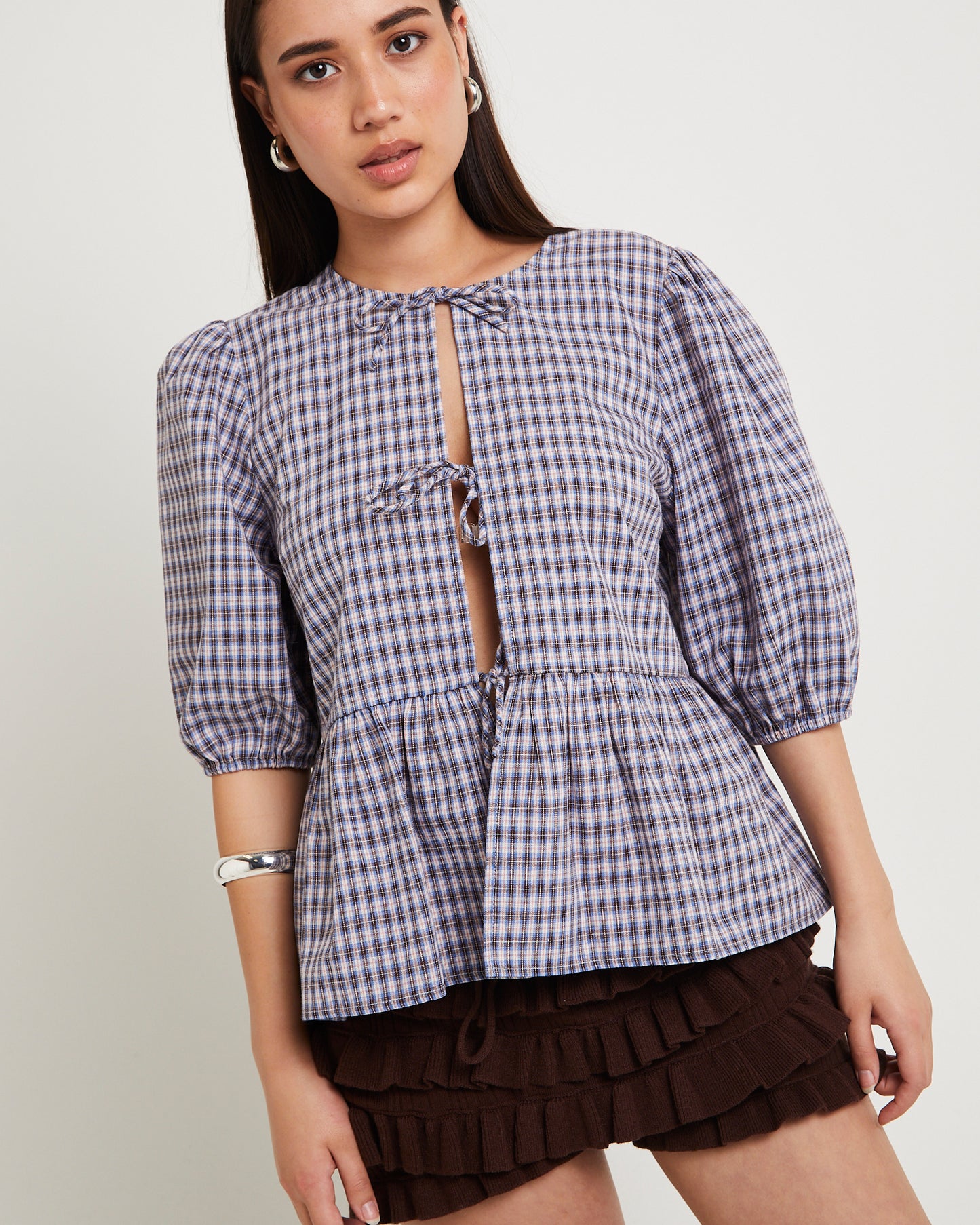 Delmar Check Frill Shirt
