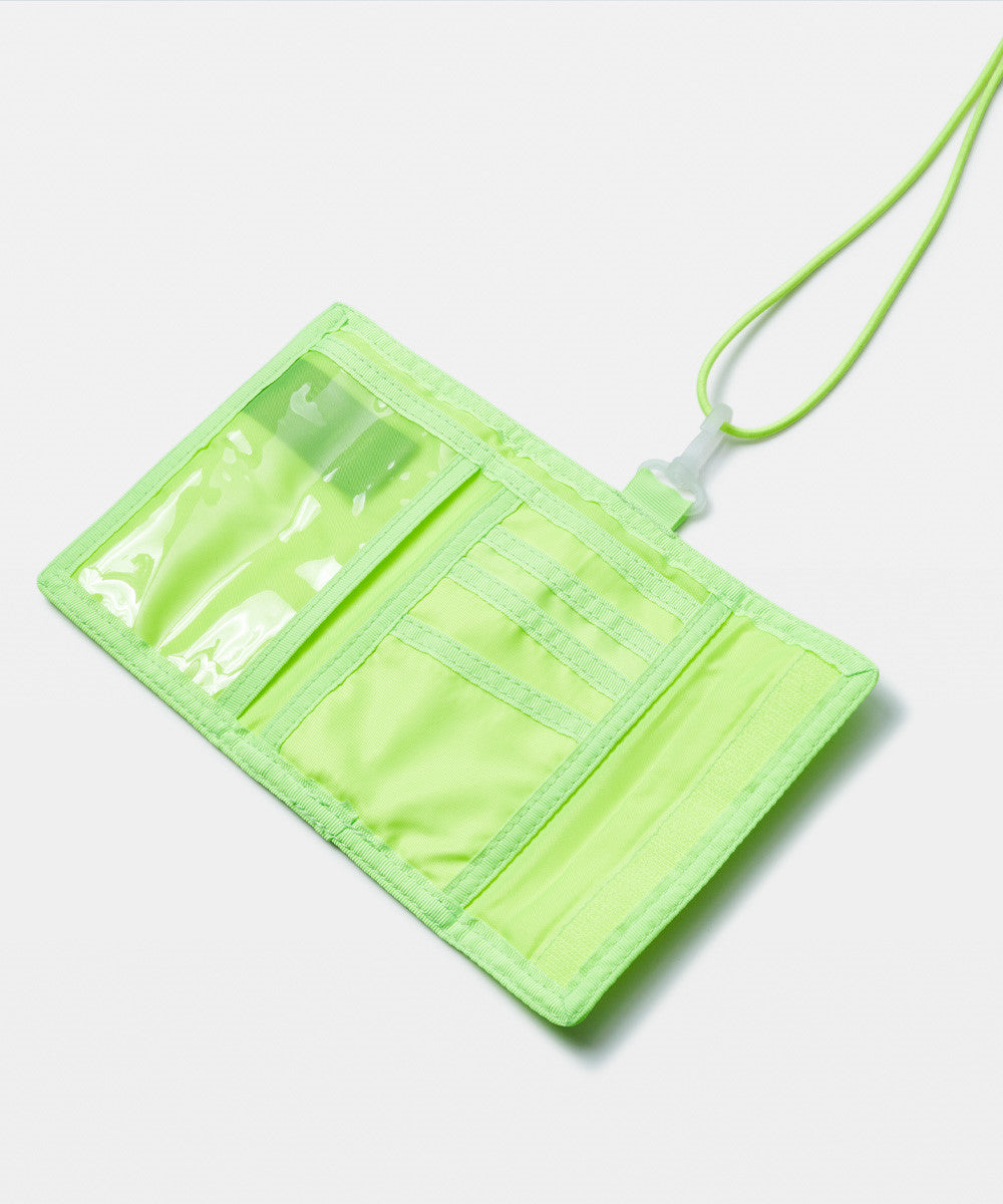 Tactical Neon Neck Wallet Acid Lime