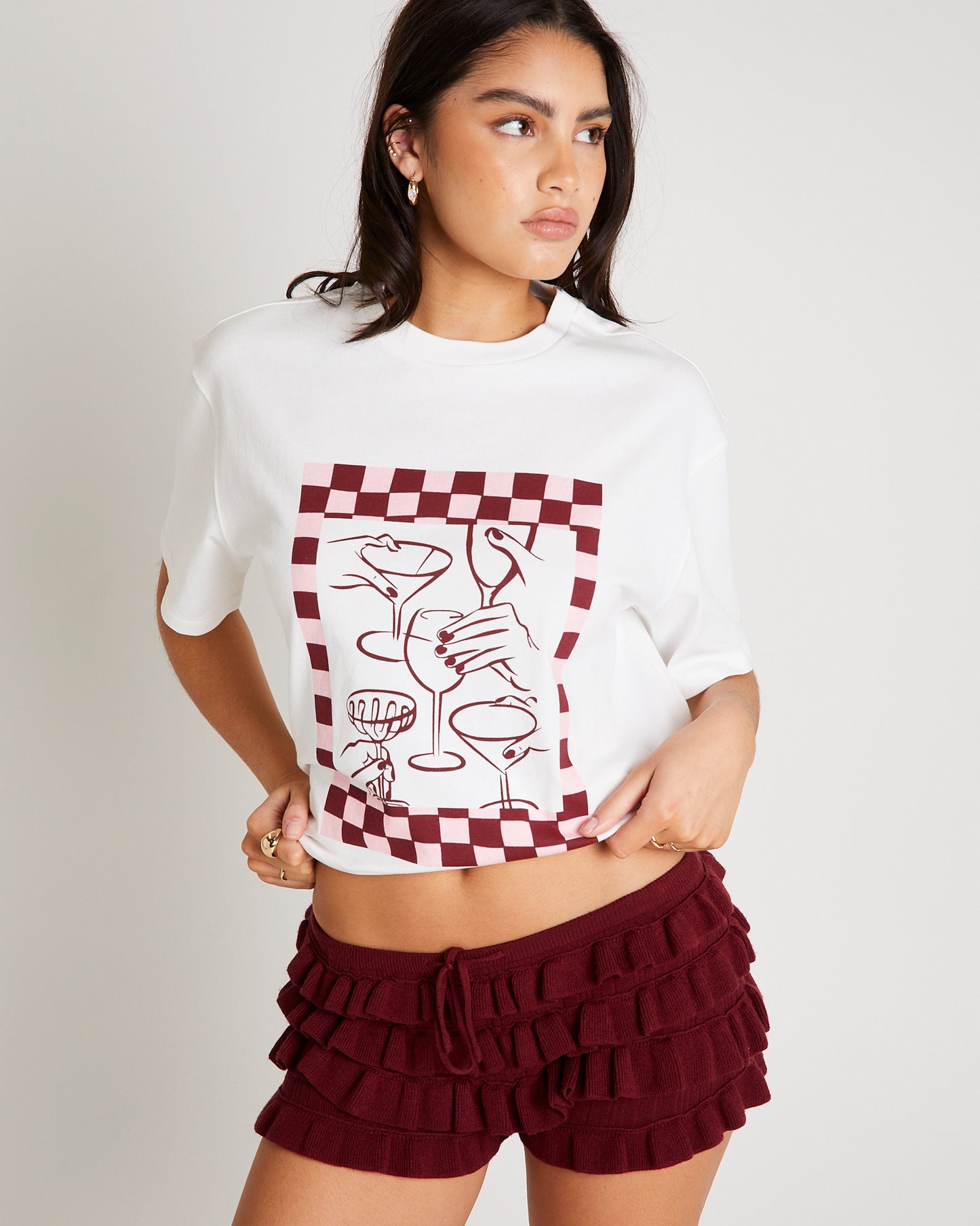 Wine And Dine Oversized T-Shirt