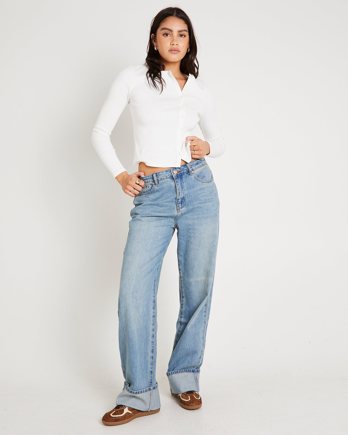 Demi Fold Hem Denim Jeans