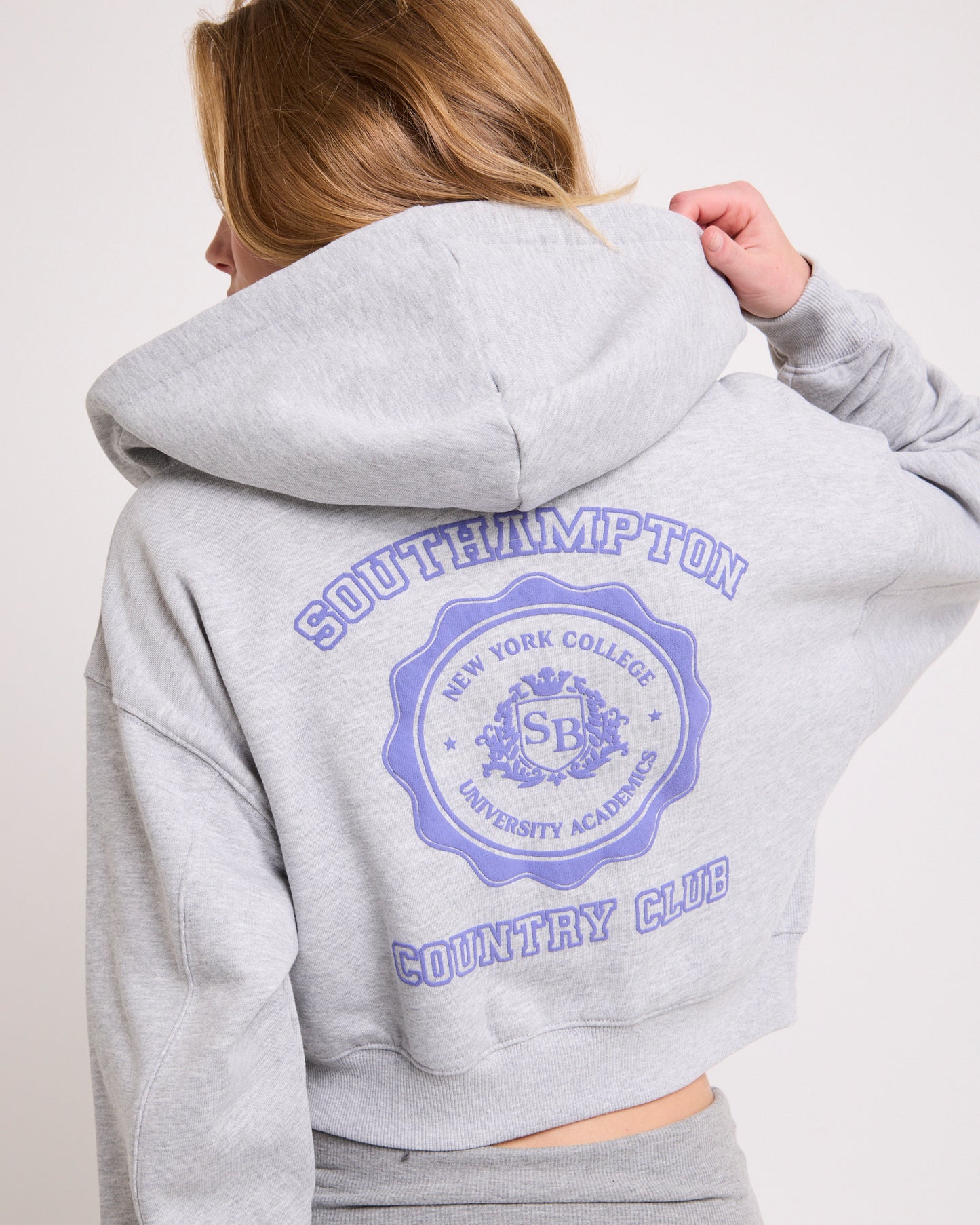 Country Club Cropped Zip Hoodie