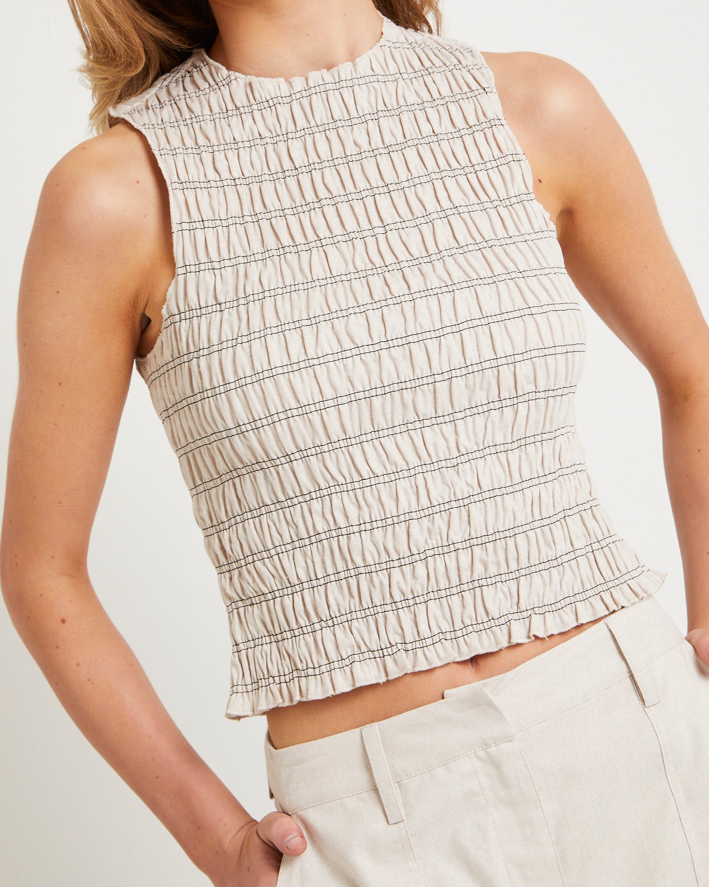 Delmore Shirred  Top