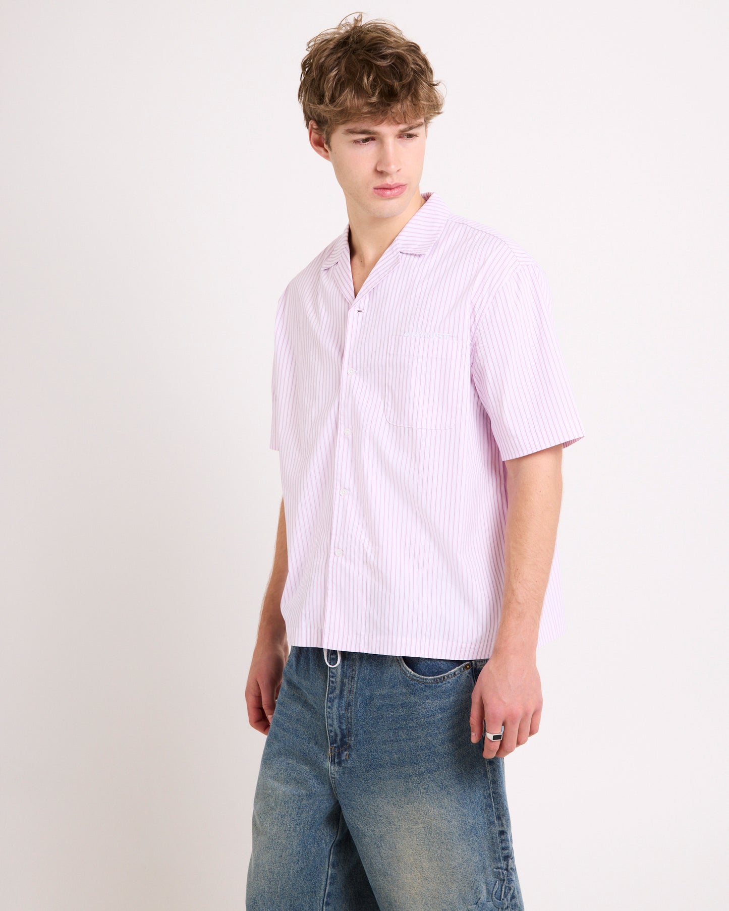 Box Striped Short Sleeve Shirt